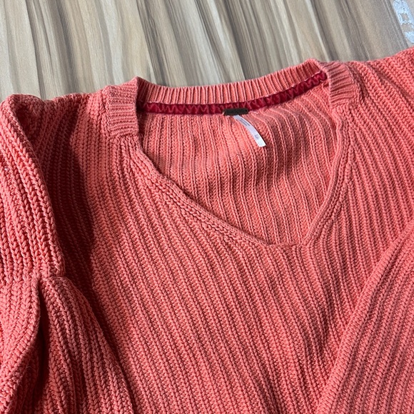 Free People Coral Knit V-Neck Top - Picture 2 of 2